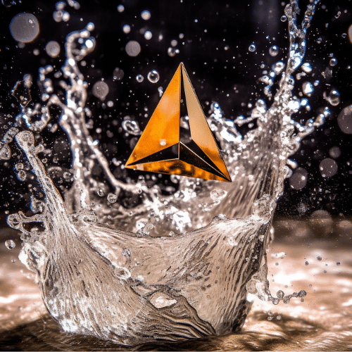 ethereum falling in water